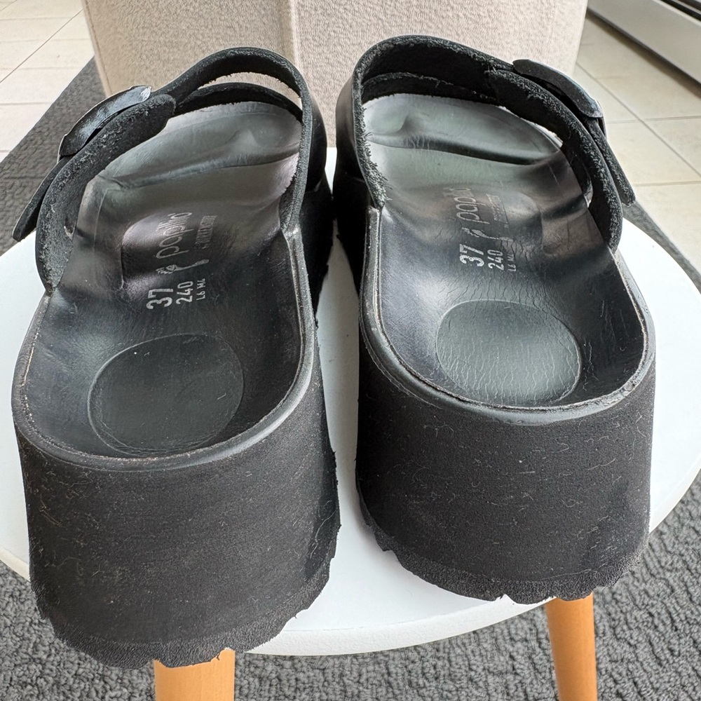 Birkenstock Papillio Almina Black Leather sz 37 - Picture 6 of 11